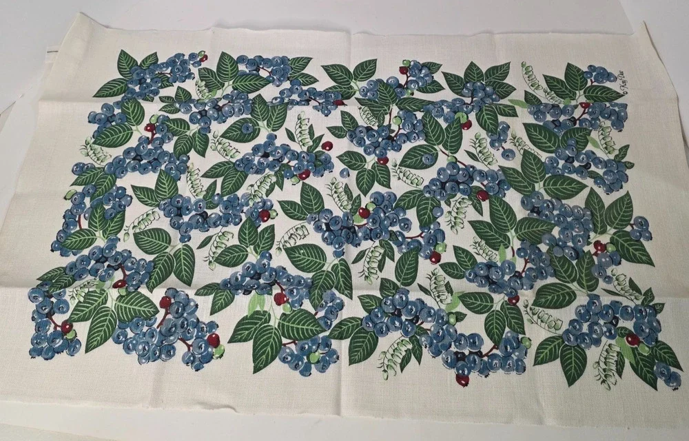 Kay Dee Designs Blueberry Linen Cotton Tea Towel 16x26 Poland USA